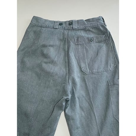 USED 80's スイス軍　デニムワークパンツ 45/72