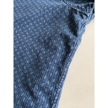 USED POLO ラルフローレン ワイドカラー　インディゴシャツ XL