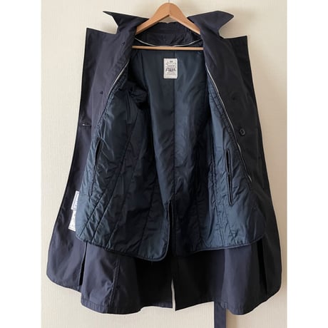 USED US NAVY オールウェザーコート 紺 36R ライナー付き