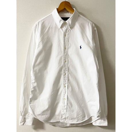 USED  Ralph Lauren ボタンダウンシャツ　白 L ブロード