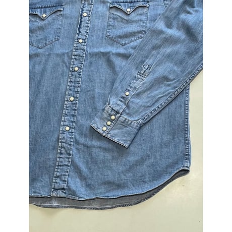 USED POLO ラルフローレン デニムウエスタンシャツ  XL