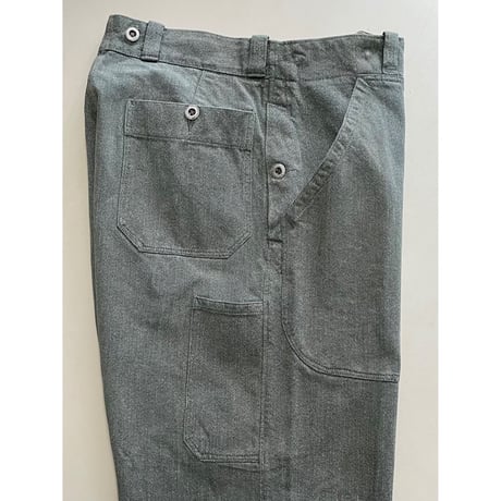 USED スイス軍　デニムワークパンツ　メタルボタン 34/28相当 73