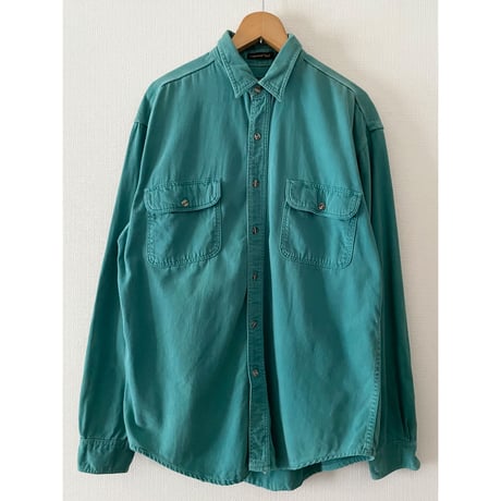 USED 90's アメリカ製　EDDIE BAUER ツイルシャツ L