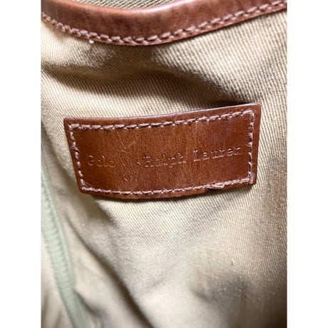 USED POLO ラルフローレン PVC/レザー　トートバッグ