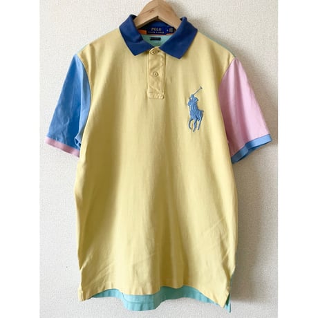 USED POLO ラルフローレン ビッグポニーポロシャツ　マルチカラー M