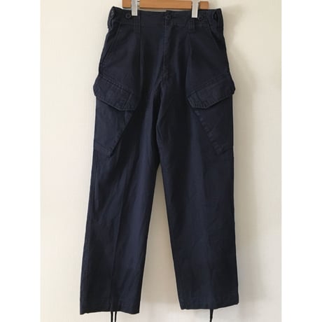 USED ロイヤルネイビーカーゴパンツ 斜めポケット　80/80/96 イギリス軍
