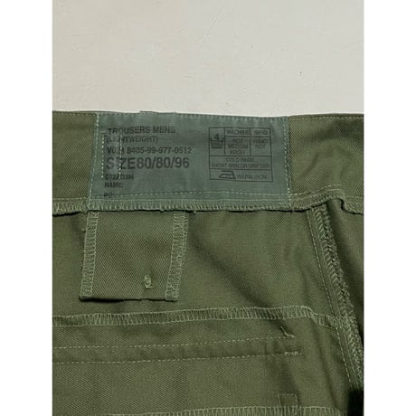 USED イギリス軍　ライトウェイトトラウザー 80/80/96 片ポケ付き　ベイカーパンツ