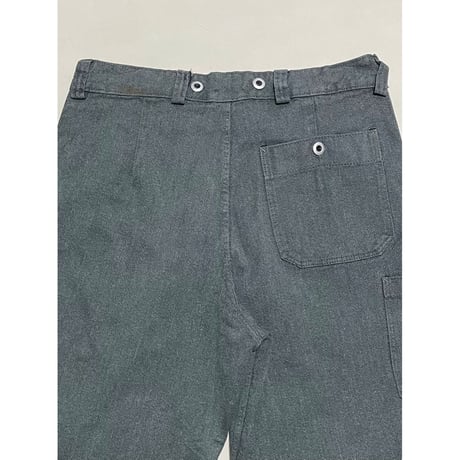 USED スイス軍　デニムワークパンツ 34/28相当 メタルボタン 69