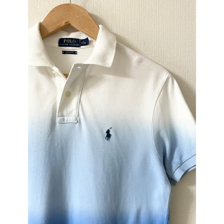 USED POLOラルフローレン  CUSTOM FITポロシャツ　グラデーションS