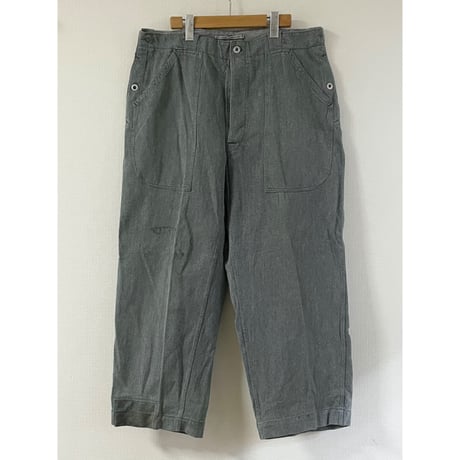 USED スイス軍　デニムワークパンツ　メタルボタン 36/28相当 32
