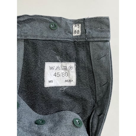 USED 80's スイス軍　デニムワークパンツ 45/80