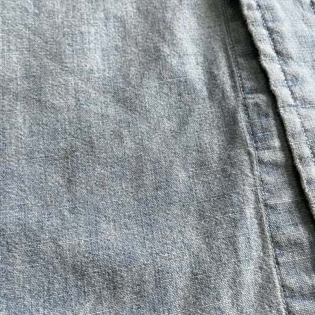 USED POLO ラルフローレン CUSTOM FIT シャンブレーシャツ　エポレット付き XXL 90's