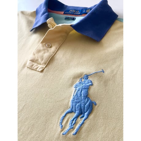 USED POLO ラルフローレン ビッグポニーポロシャツ　マルチカラー M
