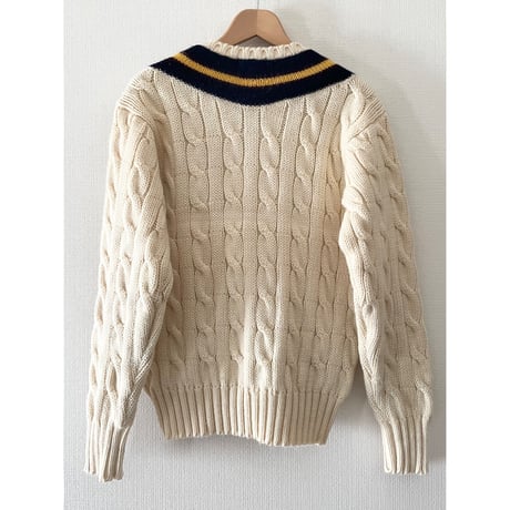 USED 90's POLO ラルフローレン チルデンニット M