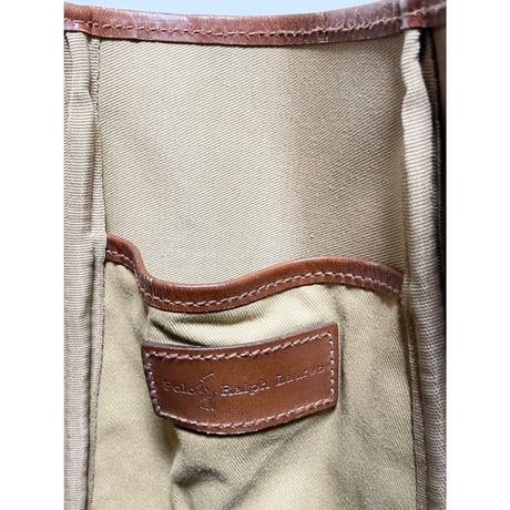 USED POLO ラルフローレン PVC/レザー　トートバッグ
