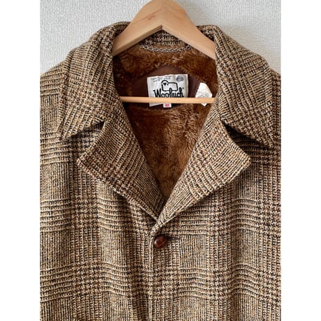 USED 70's Woolrich 裏ボアウールコート 40 グレンチェック