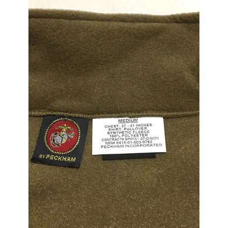 DEAD STOCK USMC ポーラテックフリース　MEDIUM コヨーテ 米海兵隊　デッドストック　プルオーバー