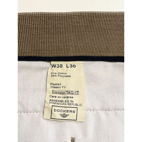 USED Levi's DOCKERS CLASSIC FIT ツータックトラウザー 38/30 千鳥格子