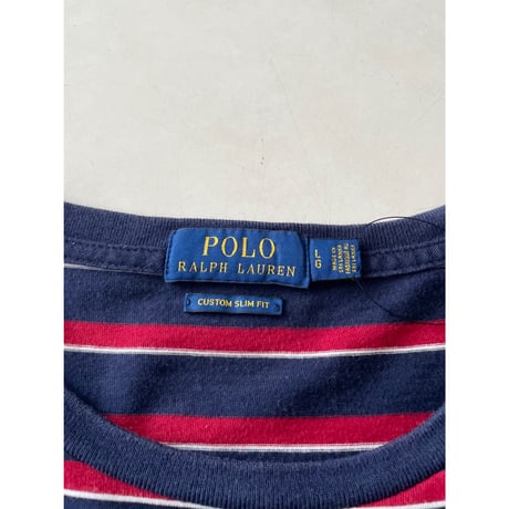 USED POLO ラルフローレン ボーダーポケットT L