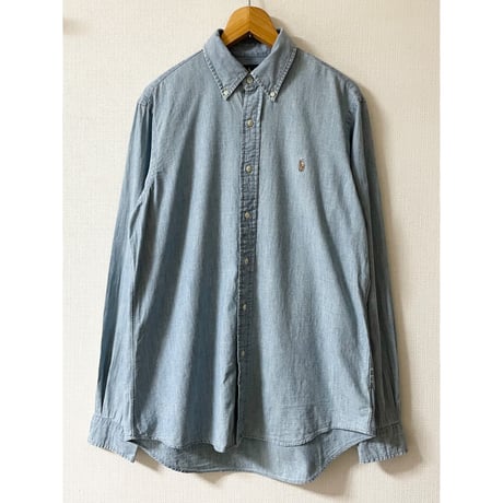 USED POLO ラルフローレン CLASSIC FIT シャンブレーシャツ M
