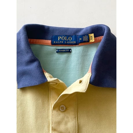 USED POLO ラルフローレン ビッグポニーポロシャツ　マルチカラー M