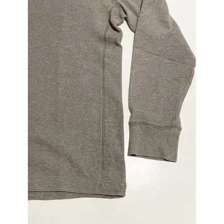 USED EDDIE BAUER ヘンリーネックワッフルTシャツ BRN Lサイズ