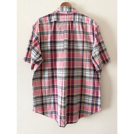 USED POLO ラルフローレン マドラスチェックS/Sシャツ CLASSIC FIT