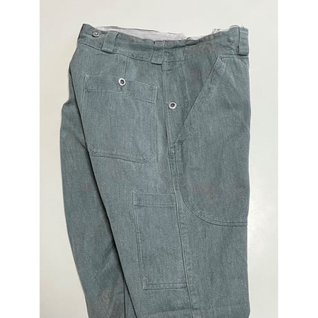 VINTAGE 60〜70's スイス軍　デニムワークパンツ 前期型 アルミボタン　45/76