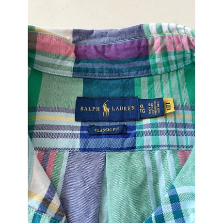 USED RALPH LAUREN CLASSIC FIT オックスフォード　ボタンダウンシャツ XL