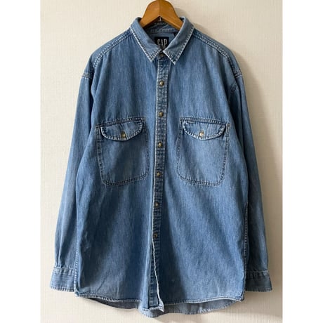 USED 90's OLD  GAP デニムシャツ L