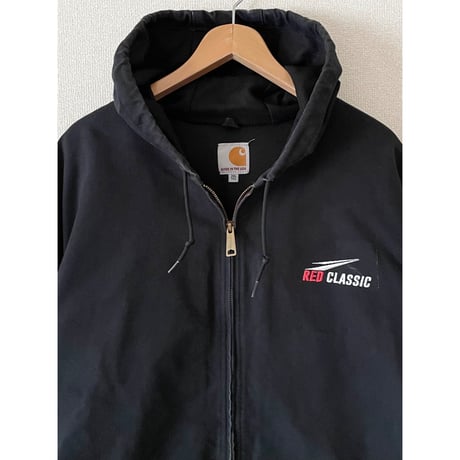 USED USA製 carhartt アクティブパーカー　中サーマル　黒 3XL