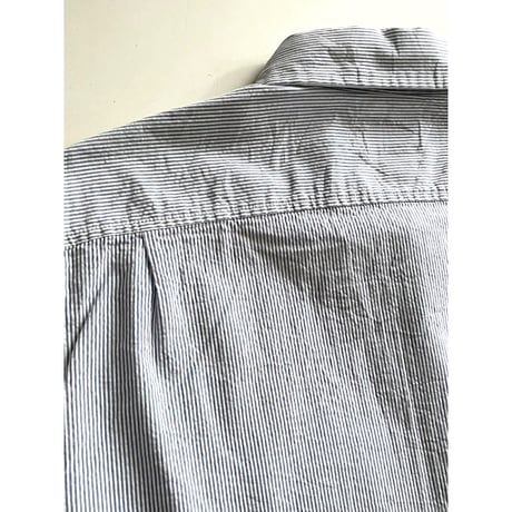 USED LL Bean ストライプシャツ L ブルー　コードレーン
