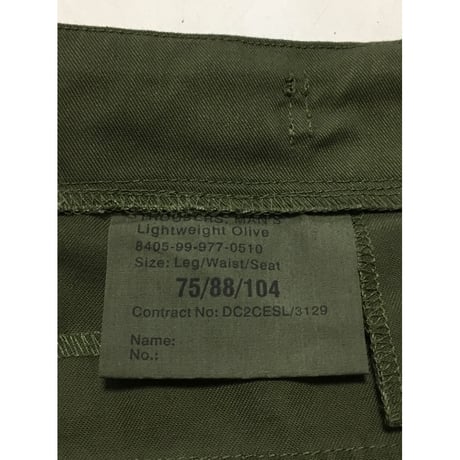 USED イギリス軍　ライトウェイトトラウザー　75/88/104 ベイカーパンツ