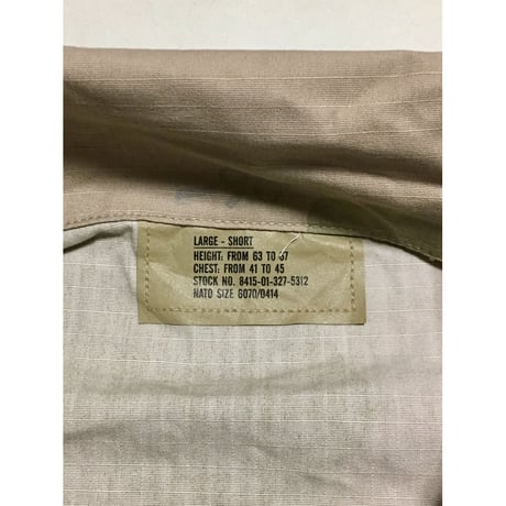 DEAD STOCK 米軍 3カラー デザートカモ BDU ジャケット LARGE-SHORT デッドストック