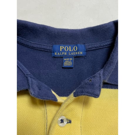 USED POLO ラルフローレン  ボーイズ　ボーダーポロシャツ M
