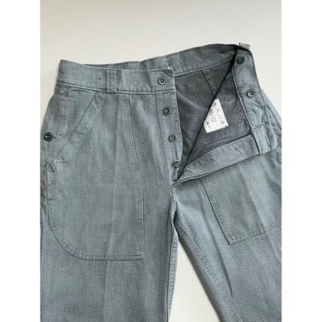 USED 80's スイス軍　デニムワークパンツ 45/72