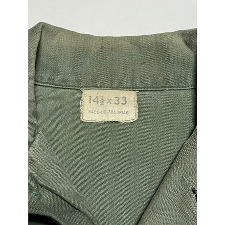 USED OG107 コットンサテン シャツ袖 4th 14 1/2×33