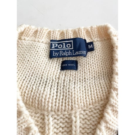USED 90's POLO ラルフローレン チルデンニット M