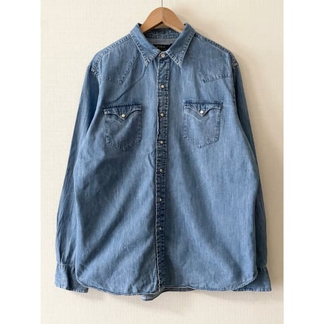 USED POLO ラルフローレン デニムウエスタンシャツ  XL