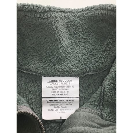 USED 米軍ECWCS GEN3 レベル3 ポーラテックフリースJKT LARGE-REGULA エクワックス