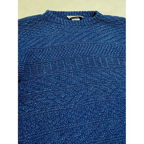 USED INVERALLAN インディゴコットンセーター