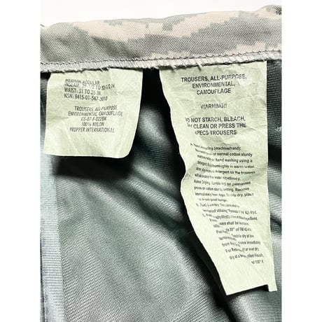 USED USAF デジタルタイガー　ゴアテックスパンツ MEDIUM-REGULAR APECS ABU