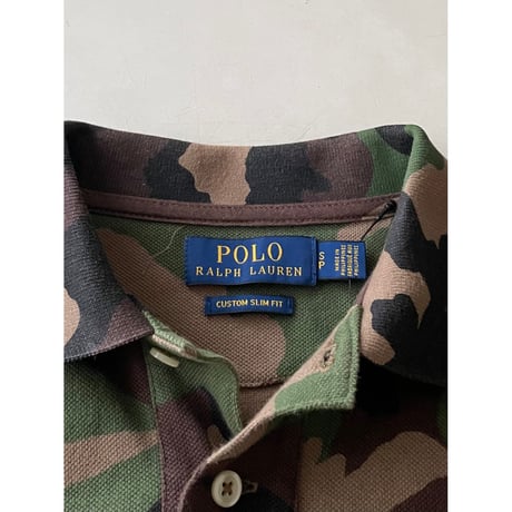 USED POLO ラルフローレン CUSTOM SLIM FIT ポロシャツ S