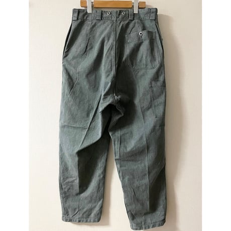 VINTAGE 60〜70's スイス軍　デニムワークパンツ 前期型 アルミボタン　45/76