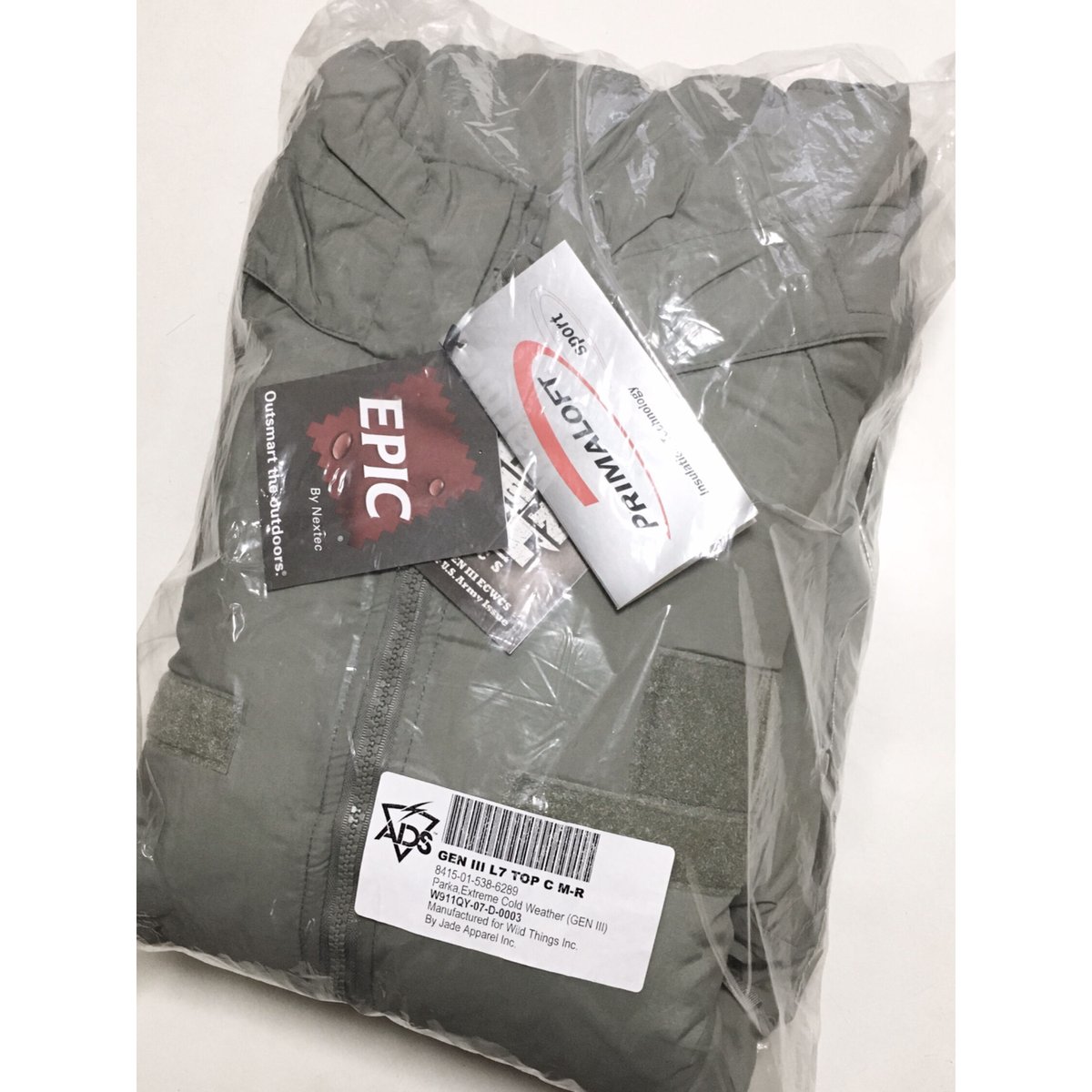 DEAD STOCK ECWCS GEN3 ワイルドシングス社製 レベル7 プリマロフトJK