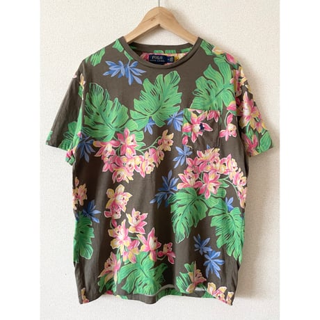 USED POLOラルフローレン 花柄ポケットTシャツ M