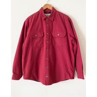 USED LL Bean 中綿キルティング　コットンシャモアシャツジャケット M