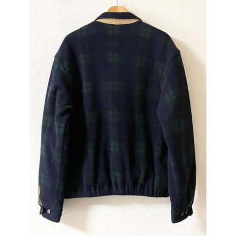 USED POLOラルフローレン アメリカ製　タータンチェック フリースJKT M