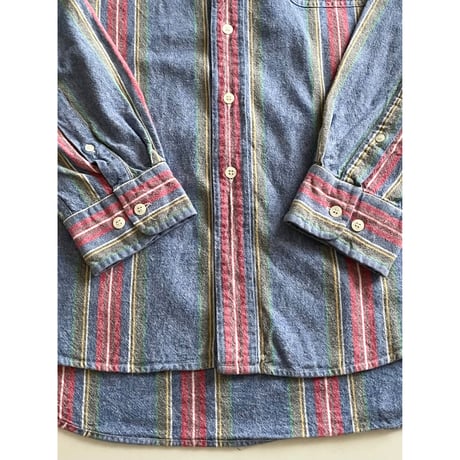 USED 90's OLD  GAP ストライプデニムシャツ XL