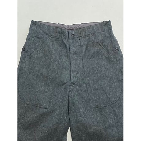 USED スイス軍　デニムワークパンツ 34/28相当　26